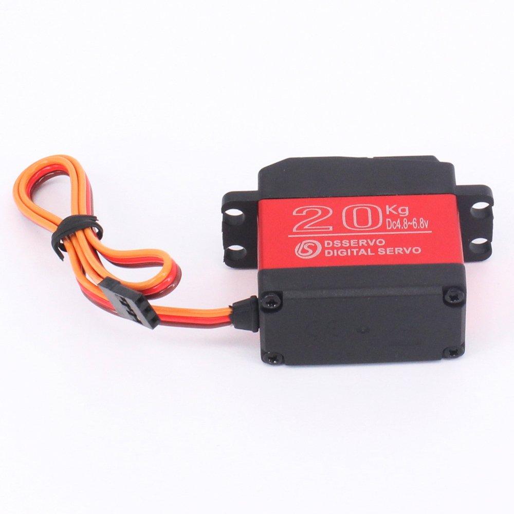 Zosky DS3218 20kg High Torque Full Metal Digital Steering Servo, Waterproof, Compatible with Baja RC Cars (180°)
