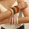 Vintage Resin Bangle Punk Style Wide Bangle Metal Point Acrylic Bracelet  Women Accessories