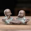 Fleshy Flowerpot  Desktop Accessories Geyao Old Chess Player Flower Pet Ceramic Little Monk Landscape Decoration Tea Pets