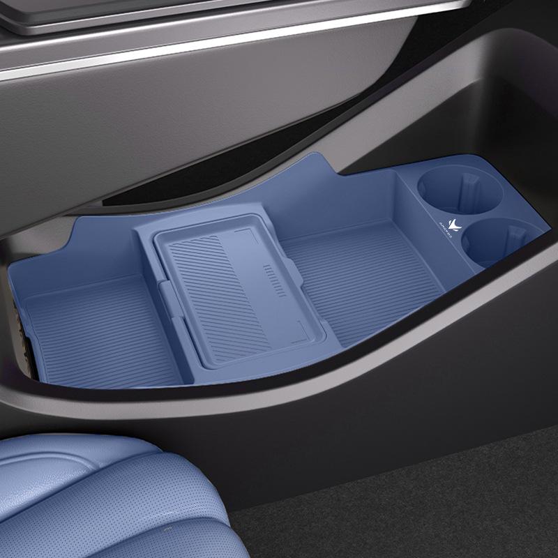 Fits 25 Jihu T5 Models: Non-Slip Silicone Lower Center Console Storage Box for Original Car Interior