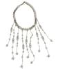 Handmade Pearl Tassel Choker Necklace Women Asymmetrical Wave Design Elegant Minimalist Statement Jewelry