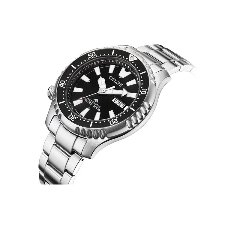 Citizen Orologio da polso da uomo/donna Ecology Drive Collection, movimento meccanico, cinturino in acciaio inossidabile, quadrante nera NY0130-83E