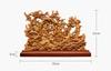 Thuja Wood  Carving Eight Immortals Sculpture Decor Dish Wood God of Wealth Lucky Gift Home Decor