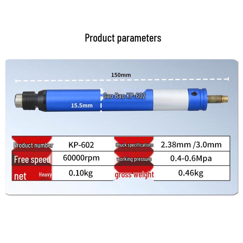 Gaobao Variable Speed Pneumatic Air Grinder Pen & High-Speed Engraver Polisher