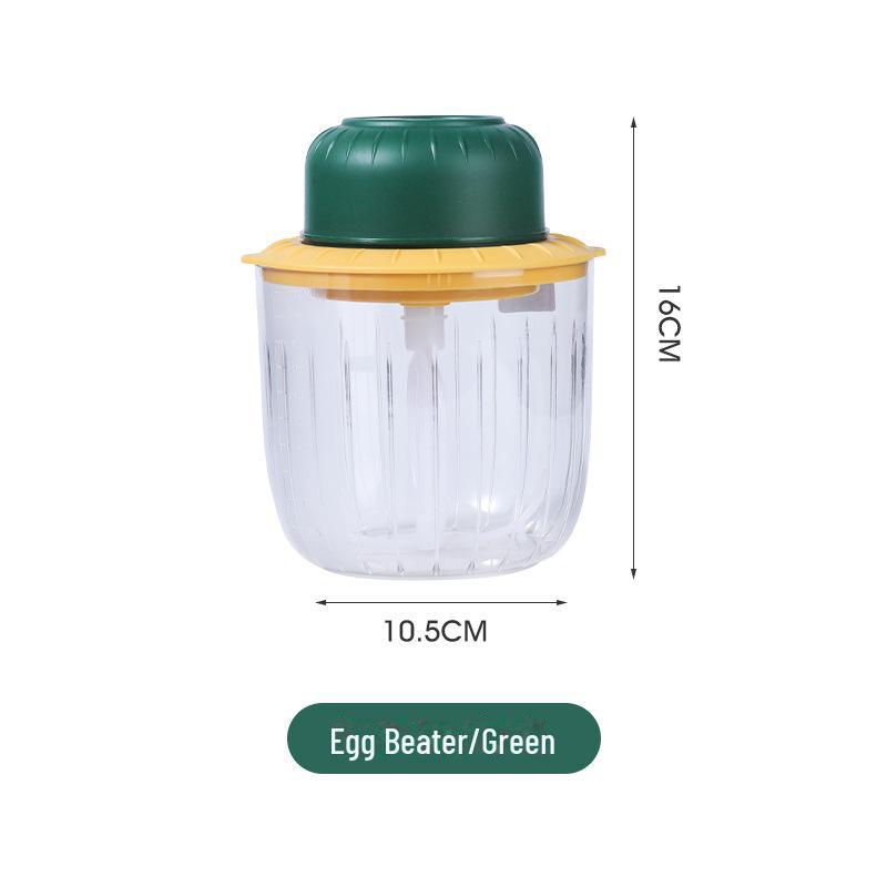 

Бездротовий електричний вінчик для яєць та часникодавка: Багатофункціональний, бризкозахищений кухонний інструмент для збивання, подрібнення та випікання.