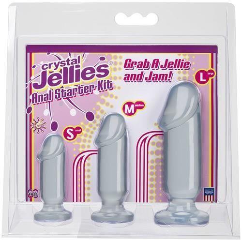 Kit De Démarrage Anal - GROSSE BITE - Cristal Gelées - PVC Sans Phtalate - Couleur Claire - Pour Adultes