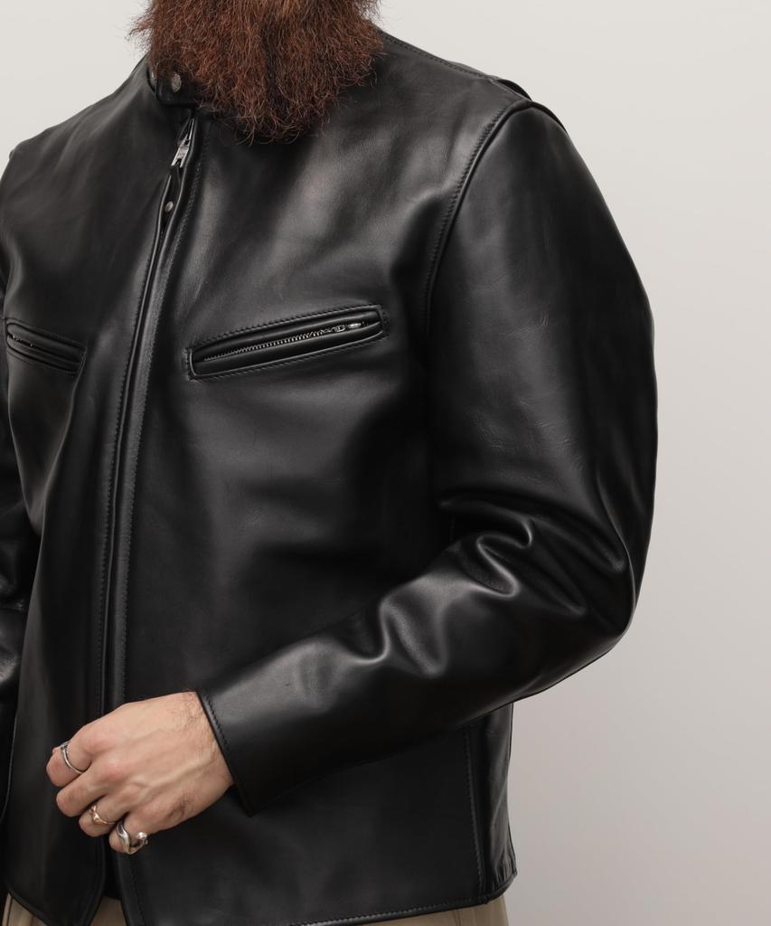 Schott 641XX STAND RIDERS Single Size 42 60's Rider's Jacket, Men's, 010, Black, 782-5950025