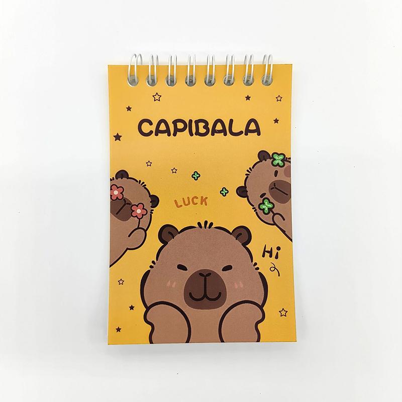 

Cartoon Capybara Coil Notebook Cute Student Mini Notepad Portable Pocket Notebook Diary Sketching Book Stationery Gift Prize