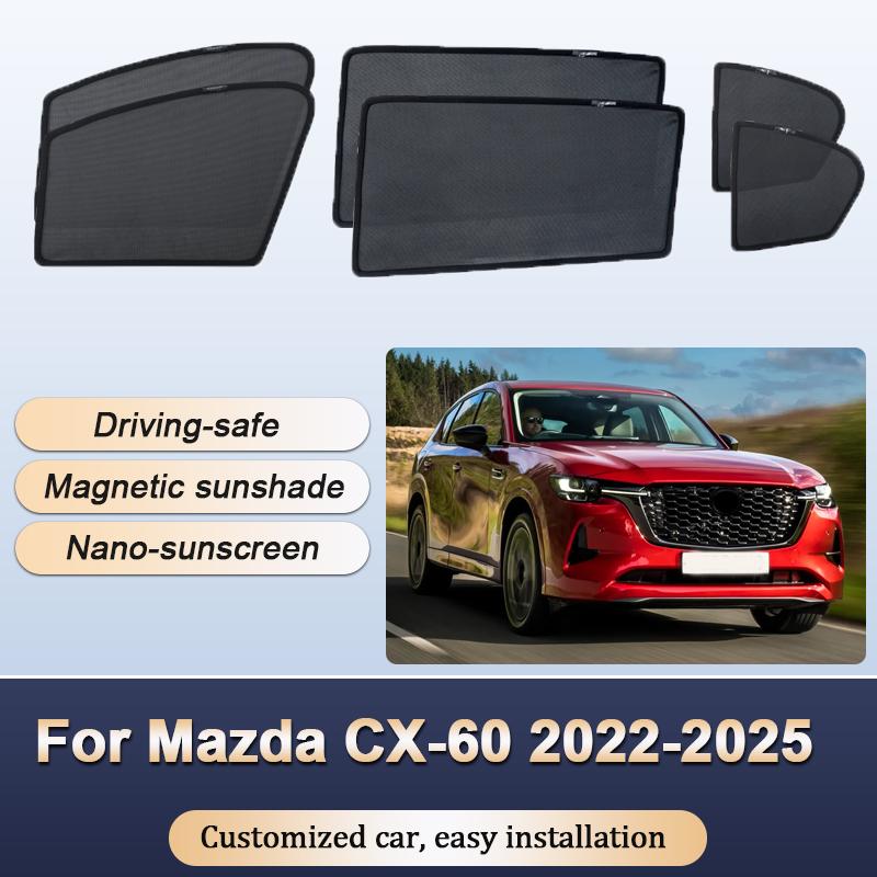 Parasole Per Mazda CX-60 2022 2023 2024 2025 Parasole Magnetici Isolamento Termico Tende Visiera Finestrino Privacy Accessori Auto