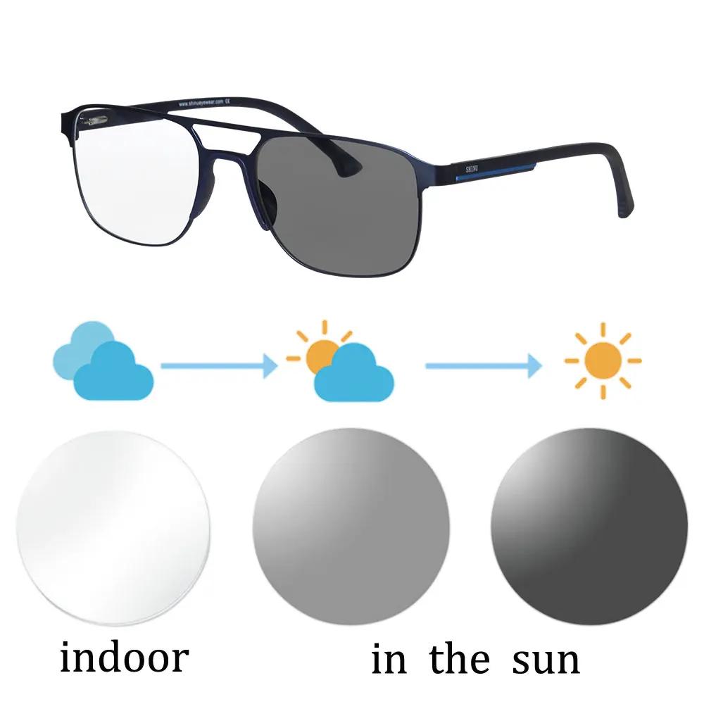 Cycling Glasses Multifocal Progressive Photochromic Man Near And Far Double Bridge Frame Gift For Man For Husband