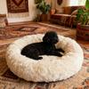 Round Pet Nest Bed Fuzzy Cat Bed Calming Donut Bed with Non-Slip Bottom Washable Fluffy Dog Bed for Small Medium Dogs And Cats