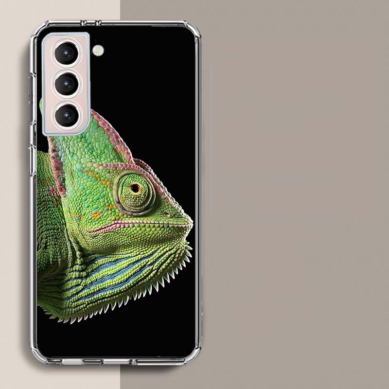 Chameleon Funny Wildlife Phone Case For Samsung A16 A26 A36 A56 A17 A15 A25 A35 A55 A14 A24 A34 A54 A04S A05S Galaxy Note 20 10