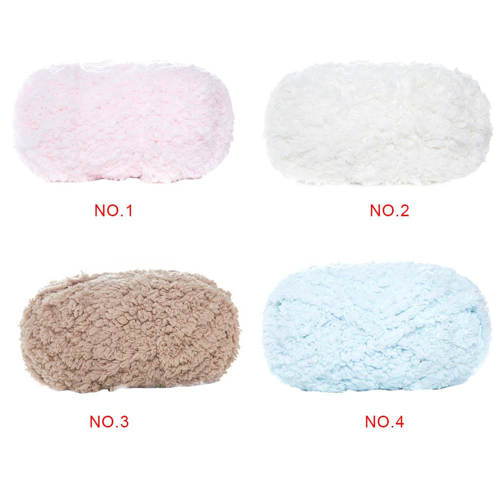 Polyester Velvet Knitting Thread Baby Cloth Knitting Yarn Fluffy Dolls Yarn
