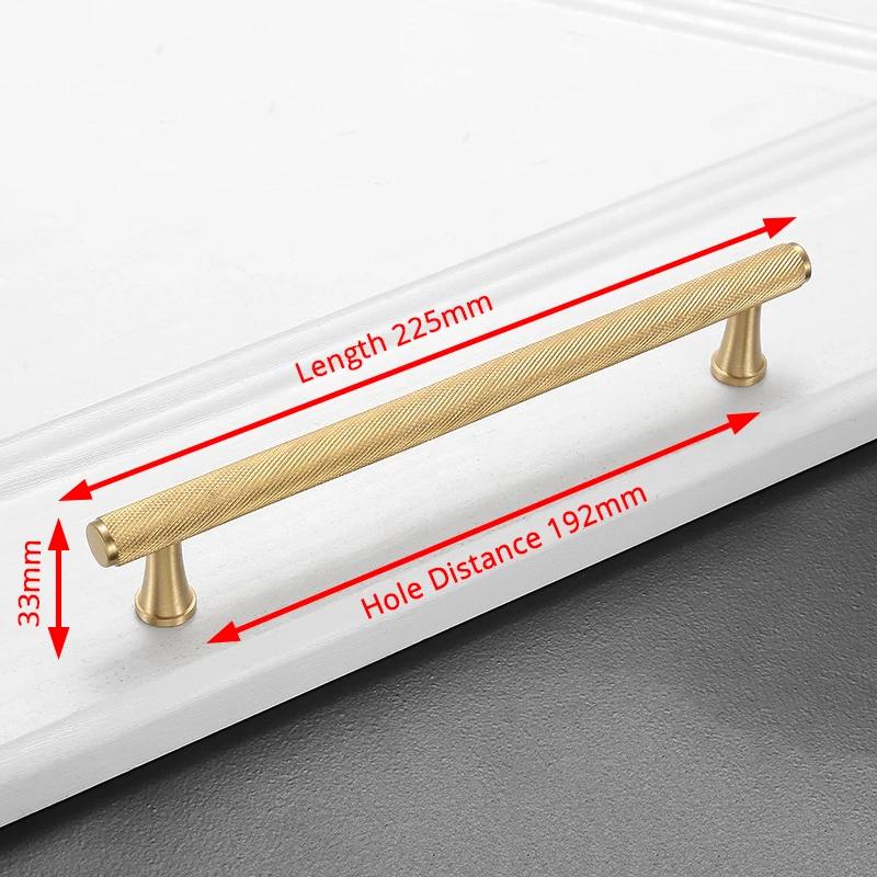 Brass Cabinet Handles Luxury Gold Furniture Copper Drawer Knobs Cupboard  Wardrobe Door Pulls Hardware