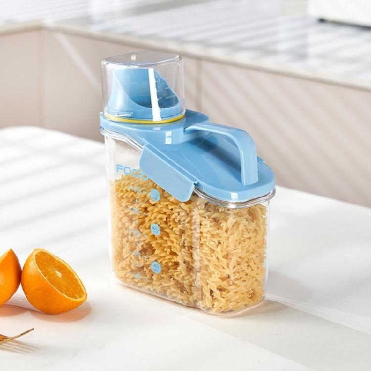 Transparent Bulk Food Container with Pouring Spout Nonslip Handle Box Large Capacity Storage Bin For Snacks Pet Food
