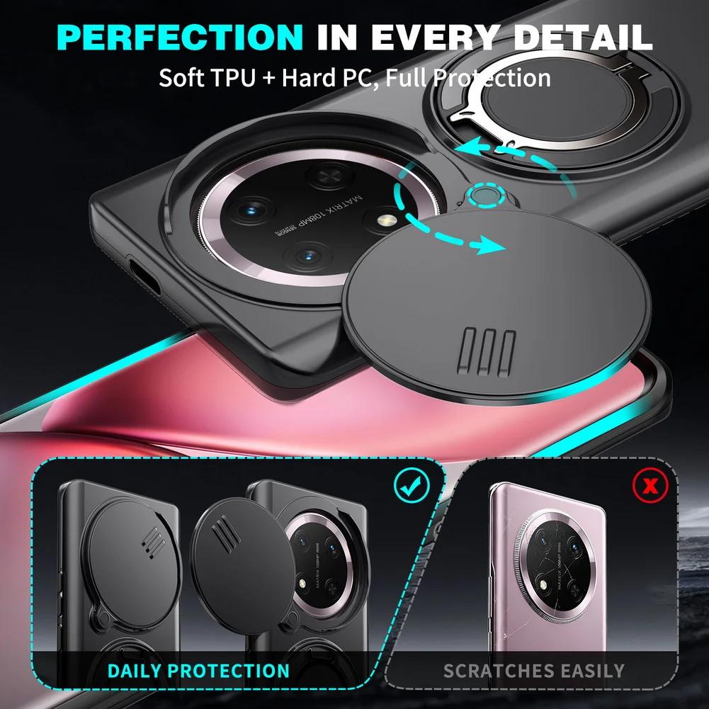 Adjustable Magnetic Stand Holder Case for Honor Magic 8 Lite 7 6 Lite Honor X9D X9C X9B X9A Dual Layer Full Protective Cover