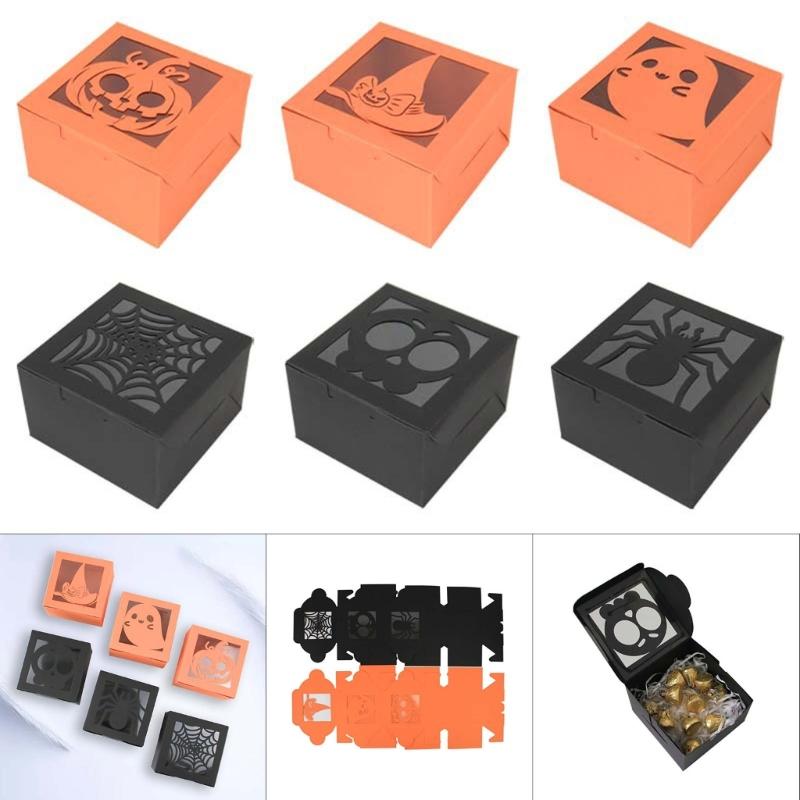 50pcs Halloween Candy Boxes Multifunction Organization Box Supplies for Wedding Birthday Holiday Gift Ornament