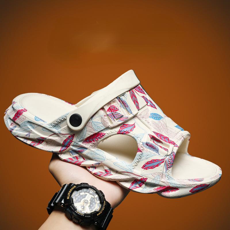 fashion Men Thick Platform Slippers Fashion Beach Sandals Man Slipper Anti-Slip Sandals Flip Flops Male Casual Indoor Dual-purpose Shoes