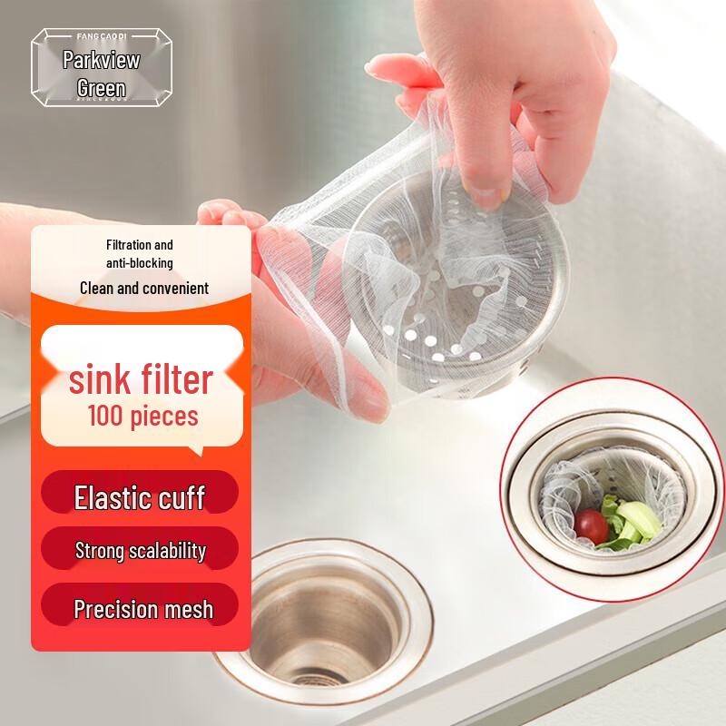 Kitchen Sink Drain Filter Mesh Bags - 100 Count