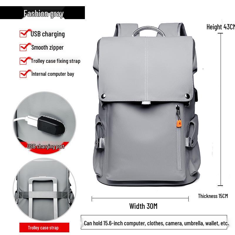 

Men s High-Capacity Multifunctional Backpack with USB for Travel & Commute