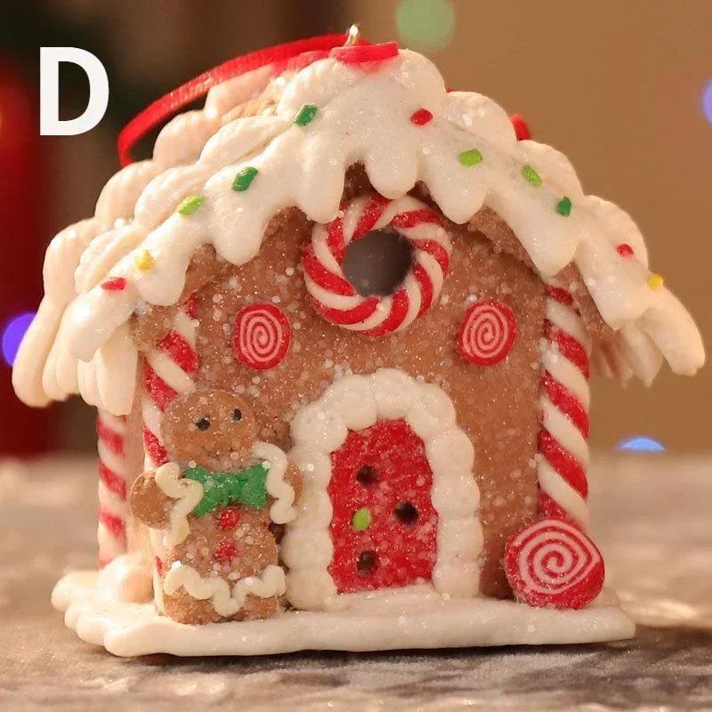 Christmas Party Decor: 1 Pcs Gingerbread Small House, Xmas Tree Hanging Ornament