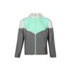 Men's SS22 Splicing Color Block Logo Printing Zipper Hooded Jacket Autumn Gray Green CZ9071-394