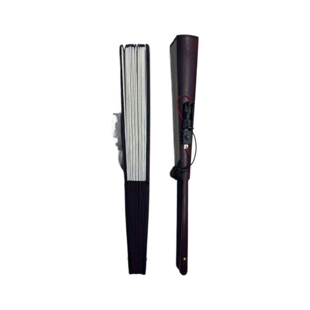 Neon Light Up Bar Foldable Hand Fan Dance Performance Luminous LED Fans Glowing Kung Fu Chinese Bamboo Fan Concert Support Props