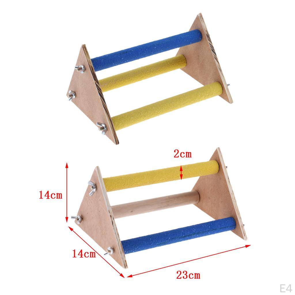 Parrot Bird Perch Stand toys Gym Wooden Activity Table Playstand