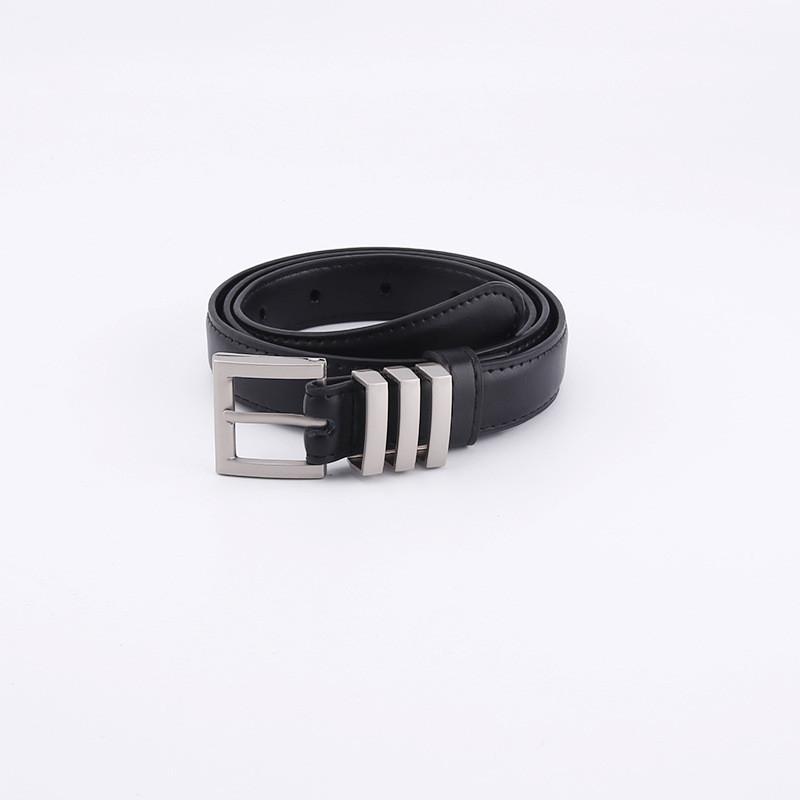 Buckle Polished Metal Classic Belt For Womens Casual Versatile Fit Adjustable