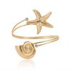 Bohemian Ocean Starfish Arm Cuff Open Adjustable Armband Upper Arm Bracelet Summer Beach Jewelry