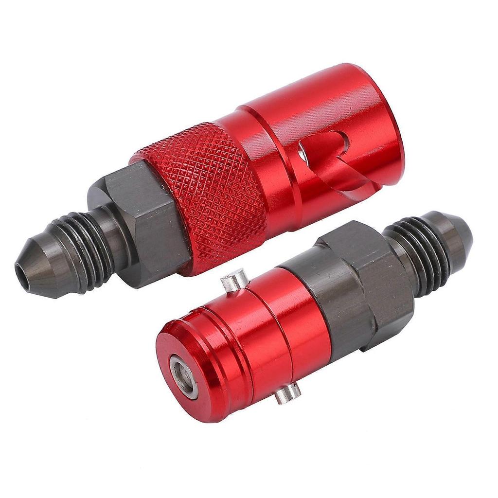 Quick Release Aluminum Alloy Fitting for Brake Line, Oil Fuel Fluid Hose - Red