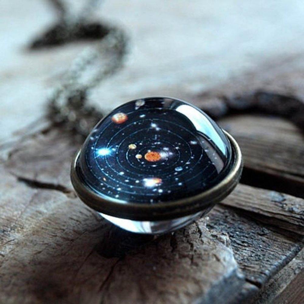 Solar System Griffith Observatory Night USA LA Overseas Travel Necklace Gift Galaxy Decoration Crafts Public Fashion