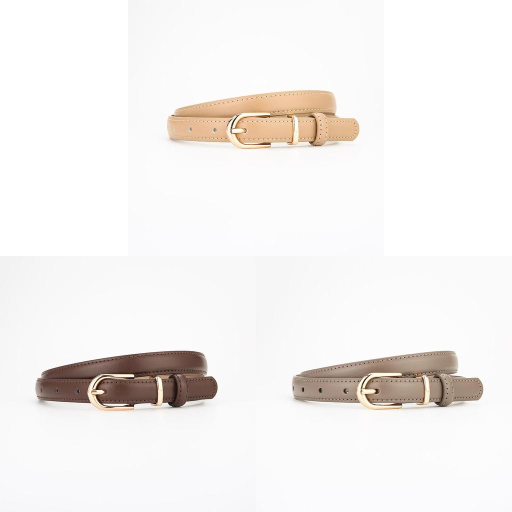Genuine Leather Womens Belt With Silver Buckle For Casual And Office Wear