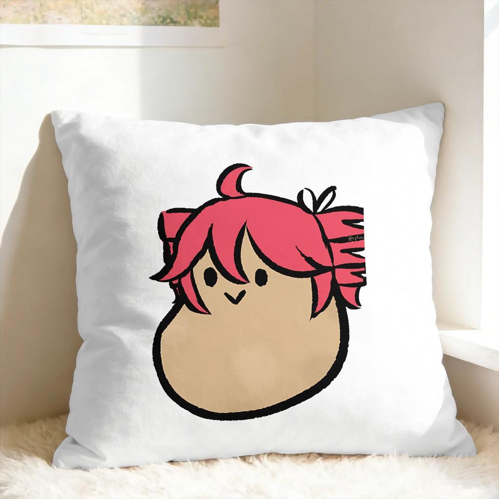 Pearto Creative Kasane Teto Expression Pillow Cover  Morden Pillow Case For Living Room Chair Comfy Cushion Cover Gift