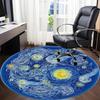 1pc Starry Night Carpet for Office Non-Slip, Round Carpet, Soft & Comfortable, Carpet for Office, Lightweight Round Floor Mat