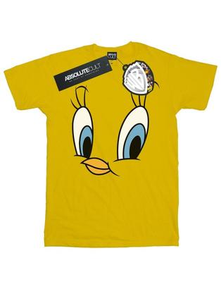 Damen/Damen Tweety Pie Face Boyfriend-T-Shirt aus Baumwolle