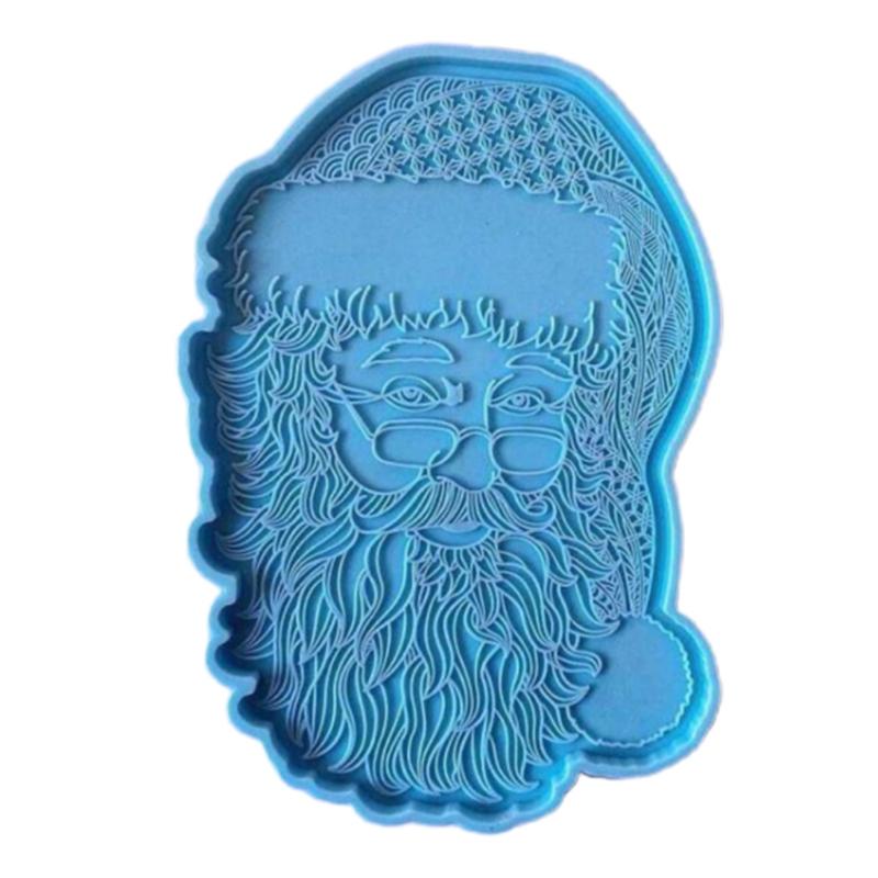 

Santa Claus Tray Silicone Mold Fruit Plate Casting Mold Serving Borad Crystal Epoxy Mold Coaster Cup Mat Crystal Mold