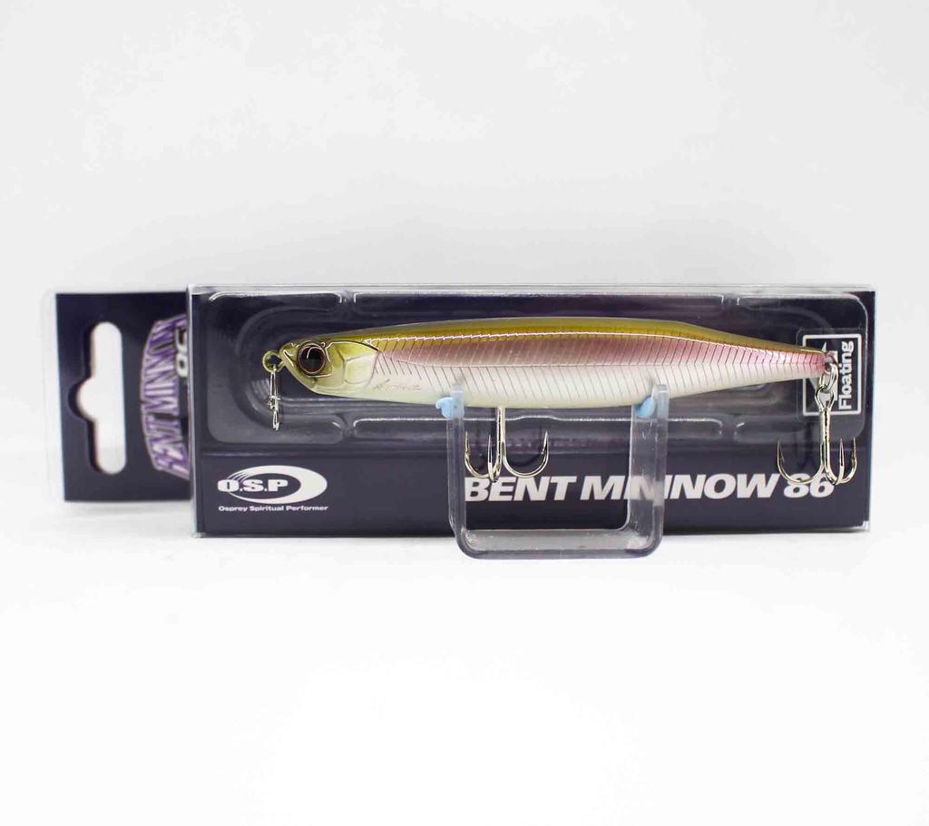Leurre OSP Bent Minnow 86F Flottant – Modèle S-76, 86mm, 5.9g, Pour Eau Douce