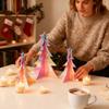 Prismatic Iridescent Christmas Tree 3 Pieces Iridescent Colorful Acrylic 3D Decor Holographic Desktop Christmas Tree for Indoor