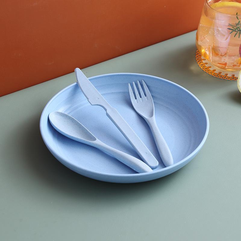 Wheat Straw 20Cm Plate Household Cutlery Vegetable Plate Fruit Plate Plate Salad Plate