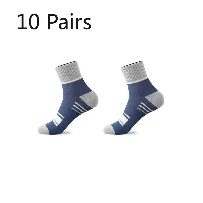 

10 пар мужских полосатых дезодорирующих нескользящих дышащих носков-труб осенних цветов 10 Pairs
