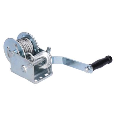 600LBS Manual Winch with 6M Steel Rope Hand Crank Cable Gear Single Speed Trailer Winch