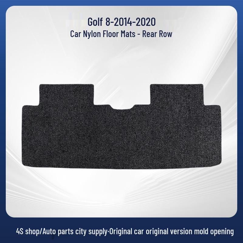 Black Nylon Floor Mats for Volkswagen Golf 8 (2014-2020) - Full Coverage, Dirt-Resistant.