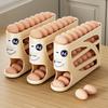 4 Layers Automatic Rolling Egg Holder Rack Fridge Egg Storage Box Container Kitchen Refrigerator Egg Dispenser Fridge Organizer