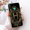 For Huawei Y7p Royal Crown Initial Letter Couple Phone Case For Huawei Y7P 2020 ART-L28 L29 Soft Silicone TPU Covers Bumpers