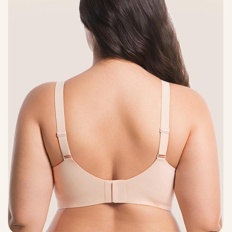 Big-size Seamless Bra for Women Without Steel Hooks Women's Cup-shaped Underwear That Gathers Breasts and Prevents Sagging