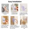 4PCS Self Adhesive Rotating Butterfly Wall Hooks Wall Mounted Corner Hooks  Bedroom