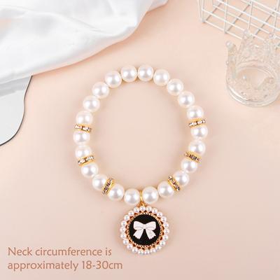 Collier de Perles Réglable pour Animaux de Compagnie Chat Chien Collier de Perles Mariage Fête Accessoires Bijoux pour Animaux Produits pour Animaux Cadeaux d'Anniversaire pour Animaux