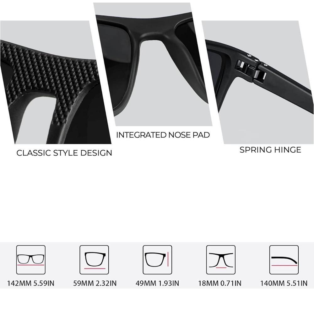 2Pack Sunglasses Men Sun glasses for Womens Trendy Retro Mirror Lens for Driving Fishing UV400 Protection