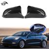 Tesla Modell 3 (2017–2020) Hupe und Rückspiegelabdeckung in Glänzendem Schwarz.
